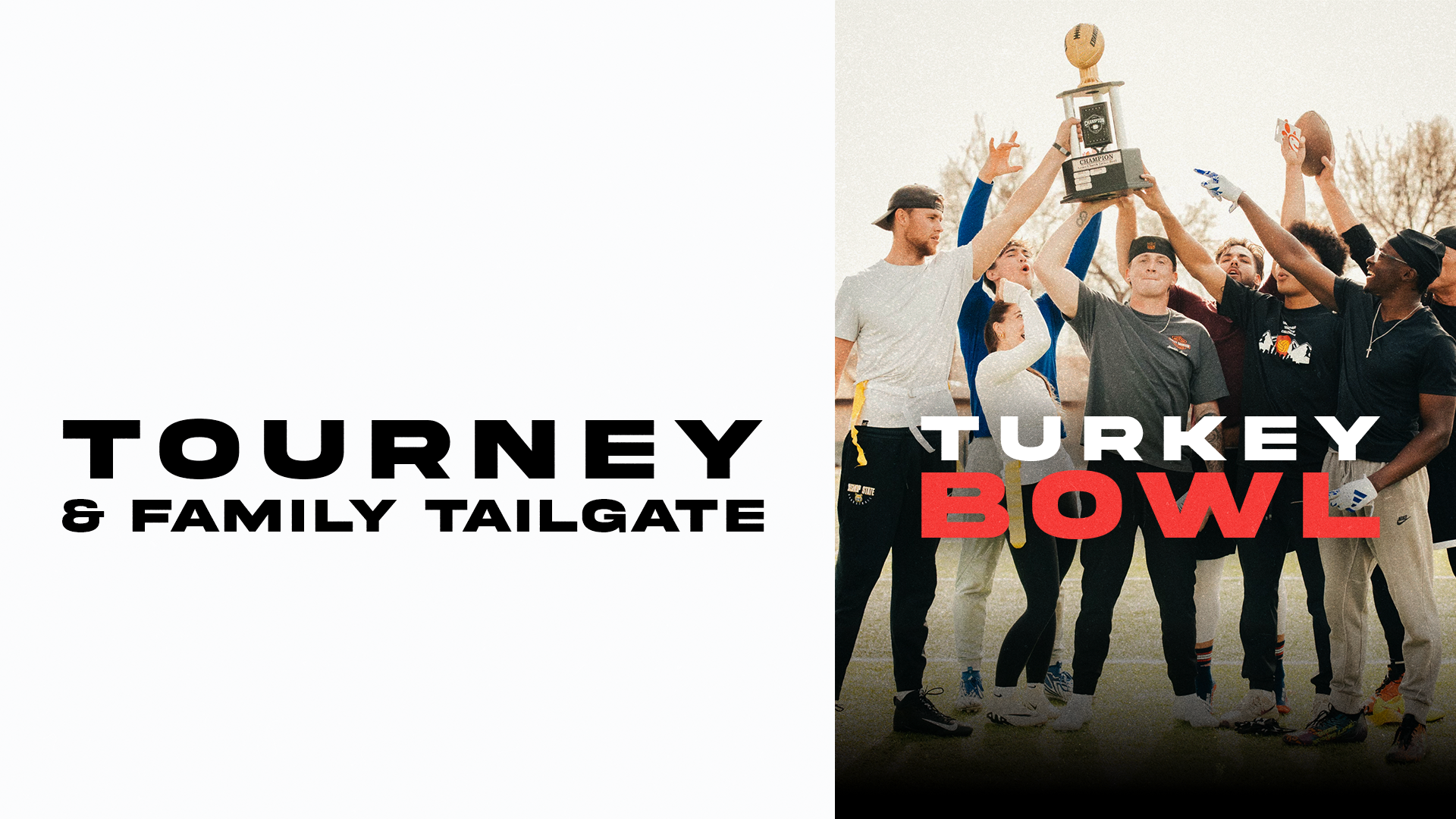 Turkey Bowl

Sunday | 1:00 - 6:00pm
November 15
Forge Christian High School
